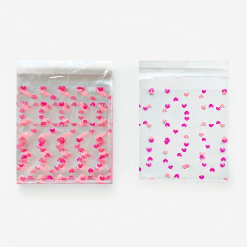 Пакетик прозрачный для сладостей "Сердечки маленькие" 10х10 см 10 шт Пак-28 (00-00000901)