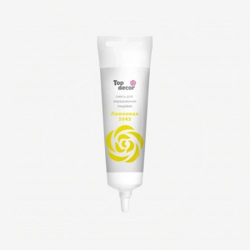 Краситель пищевой гелевый водорастворимый Top Decor Лимонный 100 г hk70023