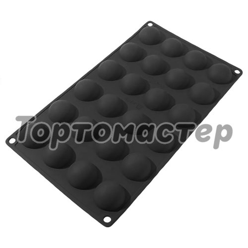 Форма силиконовая Silico Полусферы 3,4 см 24 шт SA0009