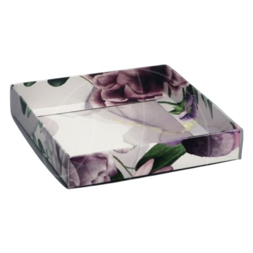 Коробка для сладостей с прозрачной крышкой "Цветок" 16х16х3 см 10719108
