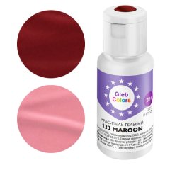 Краситель пищевой гелевый водорастворимый GLEB (CAKE) COLORS 133 Maroon 20 г CC133M