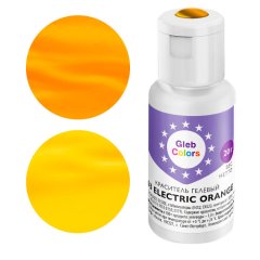 Краситель пищевой гелевый водорастворимый GLEB (CAKE) COLORS 163 Electric Orange 20 г  CC163EO