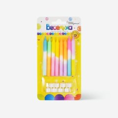 Свечи декоративные "Пастельный градиент" 8 см 620246