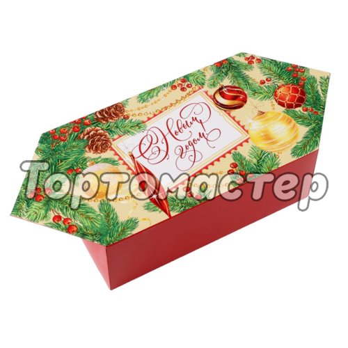 Коробка для сладостей "Конфета новогодняя" 14х22х8 см 7060235